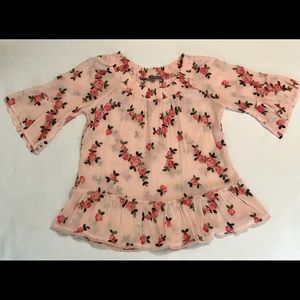 Wit & Wisdom embroidered bell sleeve top